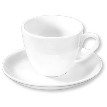 Wilmax Teetasse mit Untertasse 300 ml Weiß Porzellan WL-993176/AB