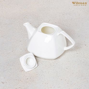 Wilmax Teekanne 1050 ml mit Filter Weiß Porzellan WL-994041/1C