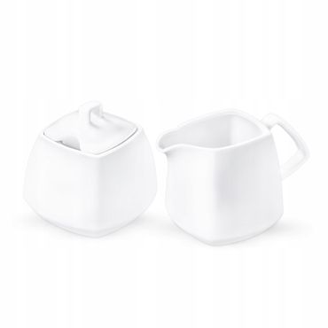 Wilmax Zucker- und Milch Set Weiß Porzellan Ilona WL-995028/2C