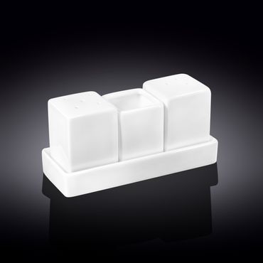 Wilmax Salz- und Pfefferstreuer Set Porzellan Weiß WL-996118/SP