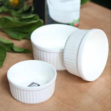 Wilmax Ramekin Set 3-teilig Porzellan Weiß WL-996122/3C