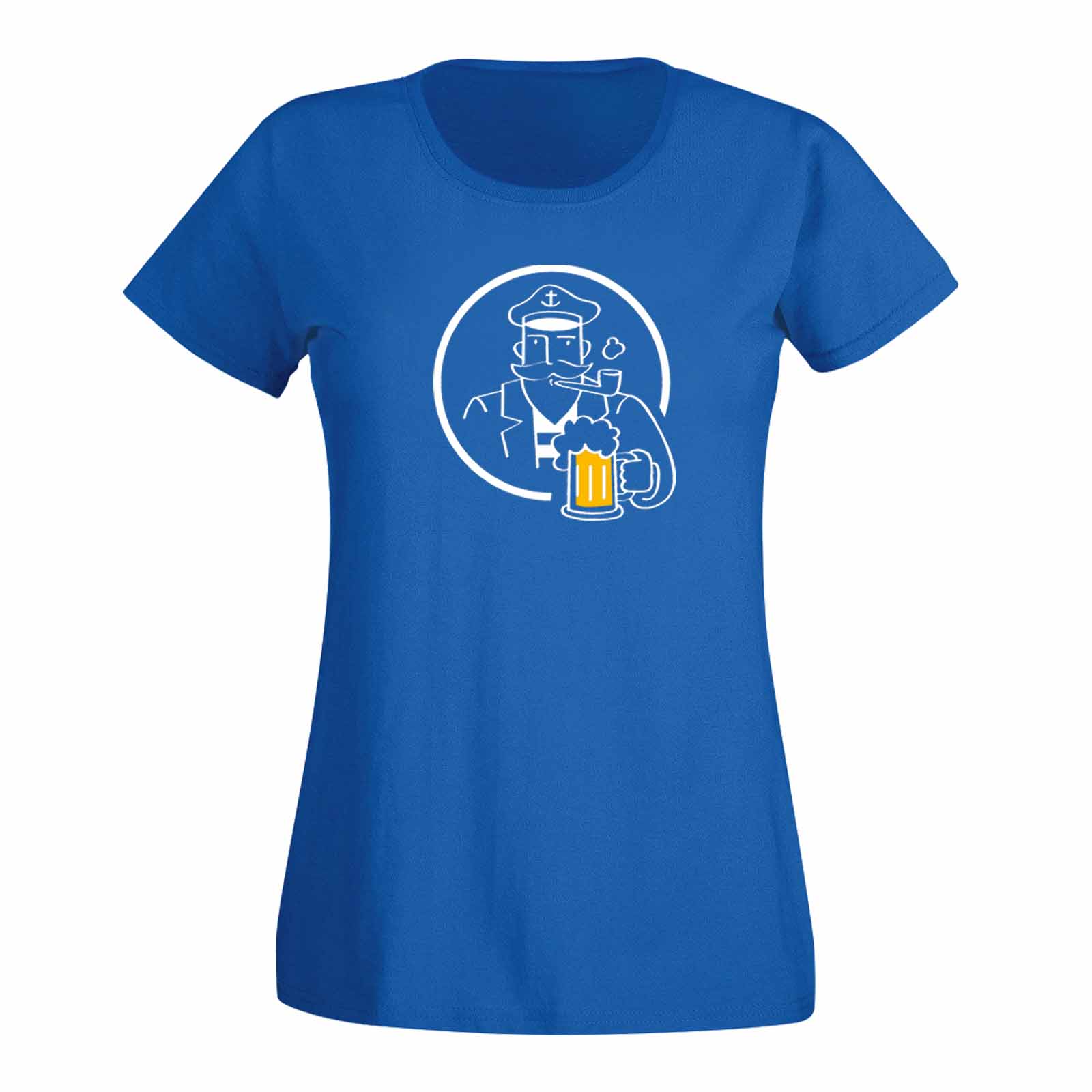 T-Shirt Bier Kapitän Captain Beer Party feiern Malle Fun 15 Farben Damen XS-3XL