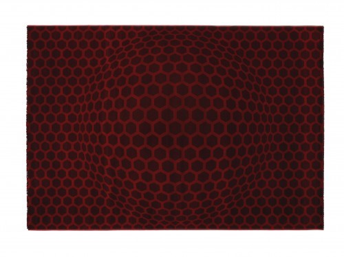 Teppich Lars Contzen Honeycombballs 654 rot 80 x 150 cm