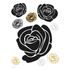 Flock wall sticker wall tattoo flowers roses black gold 1