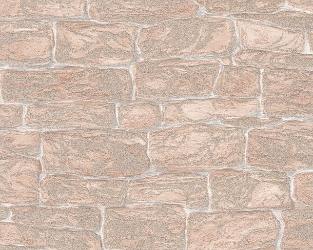 Wallpaper Dekora Natur 3438-26 glitter stone wall beige