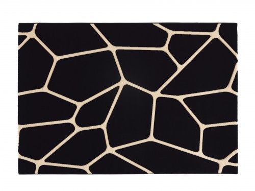 Lars Contzen Teppich Micro 998 schwarz creme 160x230 cm