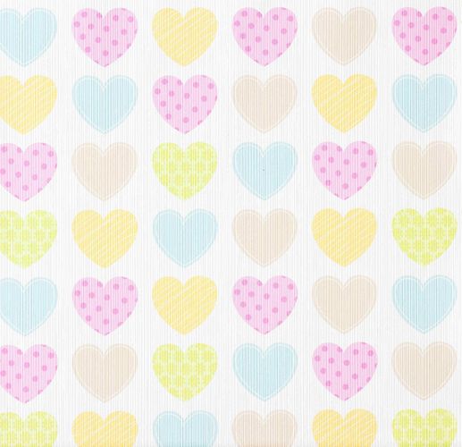kids wallpaper multicoloured hearts