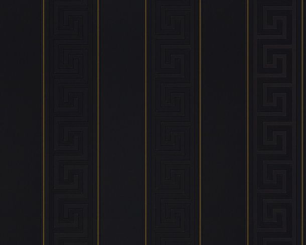 Article picture Versace Home Wallpaper striped black gold gloss 93524-4