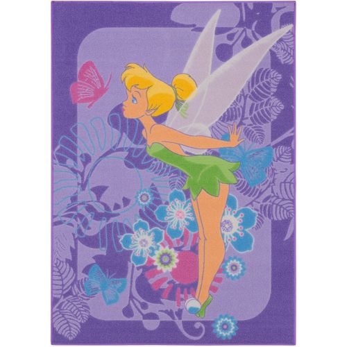 Kinderteppich Tinkerbell Tropical Teppich Spielteppich Teppich 95x133 cm in lila