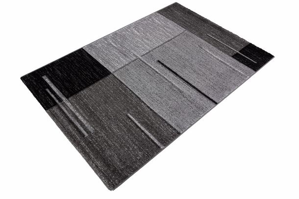 Carpet Florence Modern woven carpet gray graphic lines