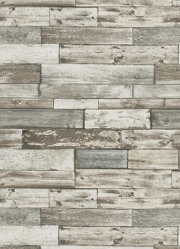 Wallpaper 7319-10 wood look brown grey Erismann Athentic