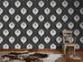 Wallpaper non-woven baroque anthracite white 5543-14 1