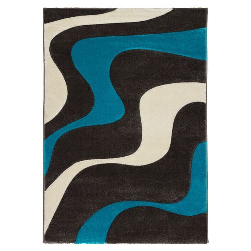 Florence Modern Designer Carpet 200x290 cm gray turquoise