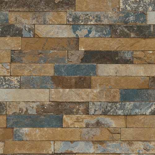 Product Picture Wallpaper 3D stone wall bricks blue Rasch Factory 475104 