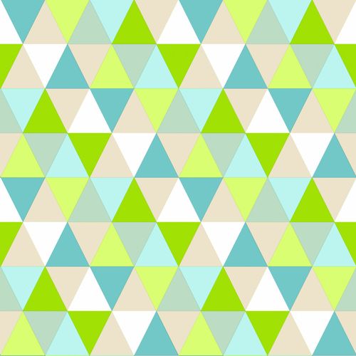 Non Woven Wallpaper triangle green blue beige 138713