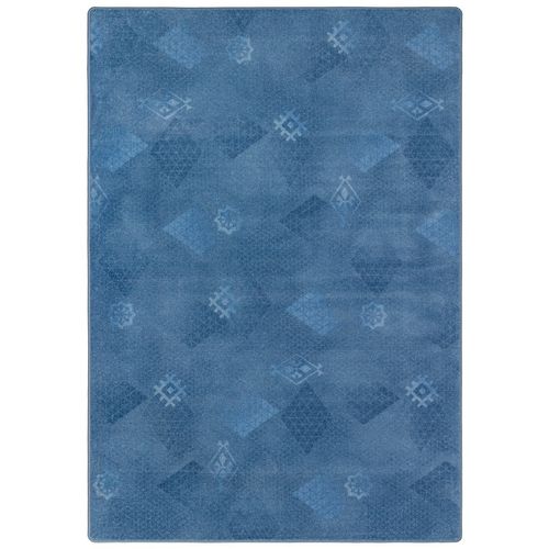 Carpet 140 x 200 cm retro vintage carpet blue silver-gray