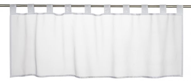 Half-curtain uni Basic transparent white 196073