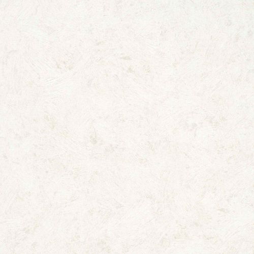 Non-woven wallpaper plaster look uni white metallic 56839