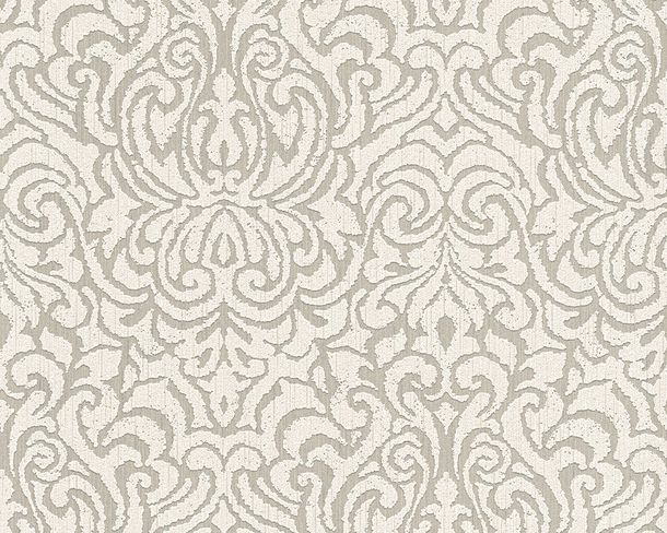 Wallpaper non-woven baroque grey white Architects Paper Tessuto 96193-3