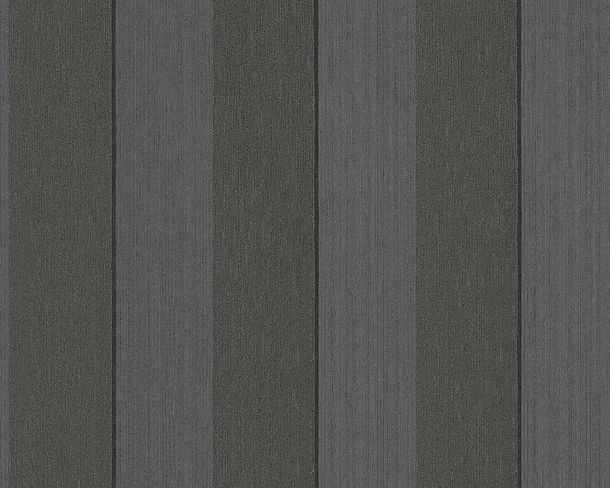 Wallpaper non-woven stripes black grey Architects Paper Tessuto 96194-4