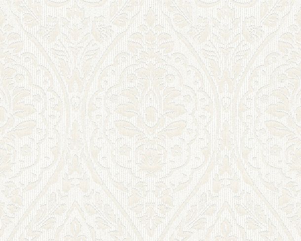 Wallpaper non-woven baroque white cream Architects Paper Tessuto 96195-4