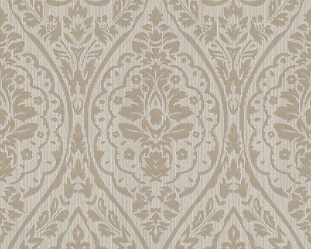 Wallpaper non-woven baroque beige grey Architects Paper Tessuto 96195-6