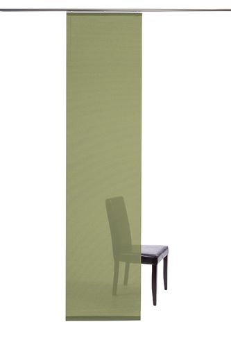 Panel curtain semi transparent green plain 5840-17