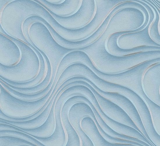 Product Picture Colani designer wallpaper Evolution Marburg wave blue 56321