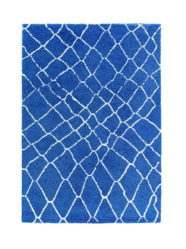 Schöner Wohnen short pile rug blue Check Dream