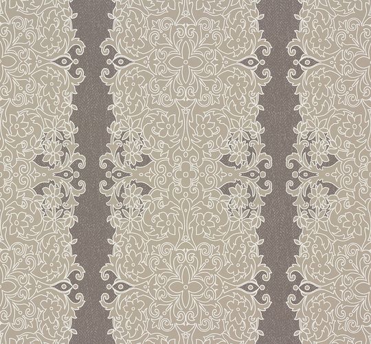 Way at home wallpaper floral gray beige 57106