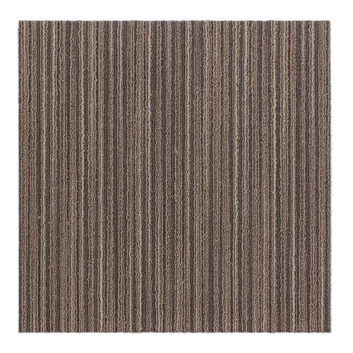 Teppichfliese Teppichplatte selbstliegend Gestreift versch. Farben Lineation 50x50 cm braun