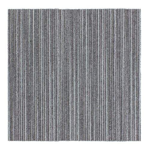 Teppichfliese Teppichplatte selbstliegend Gestreift versch. Farben Lineation 50x50 cm grau