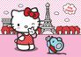 Fototapete Tapete Hello Kitty Paris Kinder rosa 360x254 cm FTS 1325 1