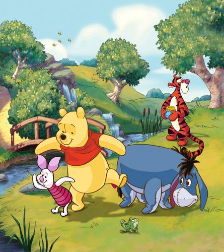 XL Photo wallpaper Disney Winnie Pooh piglet donkey Tigger wallpaper paper non woven Des-121