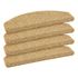 Set of 10-30 Shaggy Stair Tread Mats Glamour beige 28x65cm 4