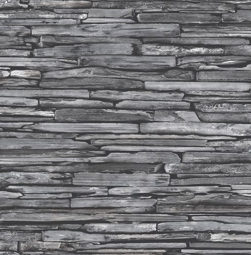 Product Picture Wallpaper stone optic wall Reclaimed Rasch Textil anthracite 022352