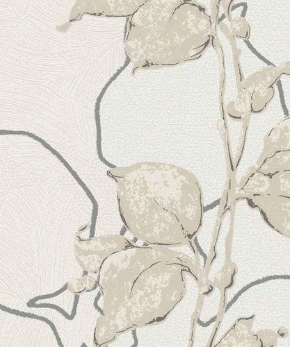 Wallpaper graphic floral shine cream non-woven Marburg La Veneziana 3 57942