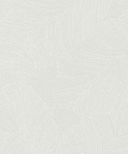 Wallpaper texture leaves white non-woven Marburg La Veneziana 3 57953