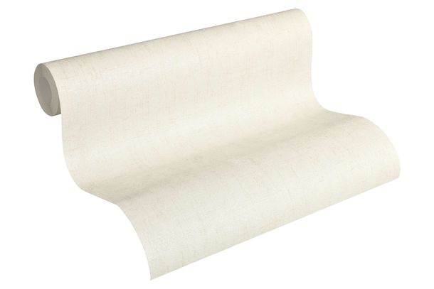 Wallpaper Non-Woven Plain creme silber metallic 32262-2