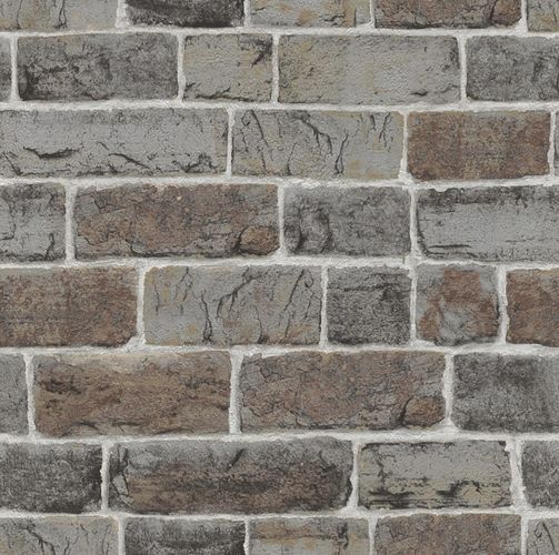 Teen's Wallpaper Stone Wall grey brown Rasch 217339