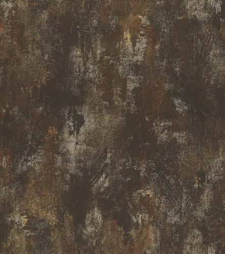 Wallpaper rust used vintage black gold 418224 Rasch Pure Vintage