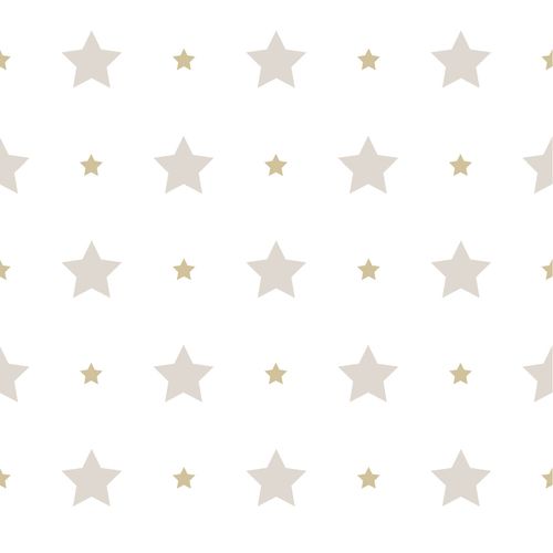 Wallpaper Kids star design white beige 330143