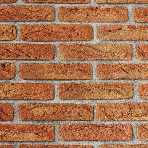 Rasch 276811 stone wallpaper clinker red orange