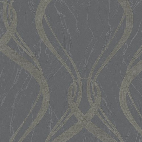 Tapete Vlies Grafik Linien anthrazit Marburg Opulence Classic 58231