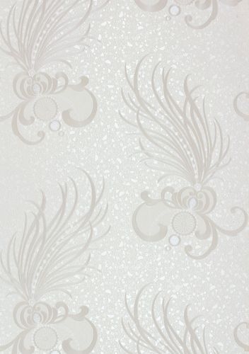 Harald Glööckler wallpaper feather silver white Metallic 54847