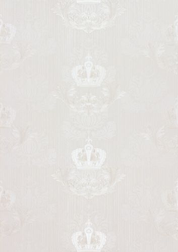 Harald Glööckler wallpaper crown baroque white Metallic 54857