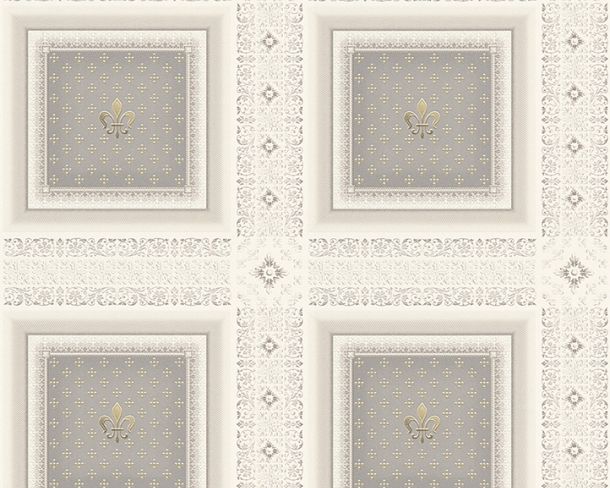 Wallpaper cassette lilies grey gloss Hermitage 33541-5