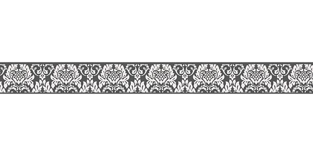 Article picture Wallpaper Border self-adhesive Baroque black white 30389-3