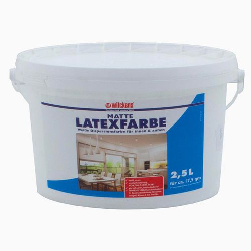 Latexfarbe Wilckens Farbe matt innen/außen weiß 2,5l