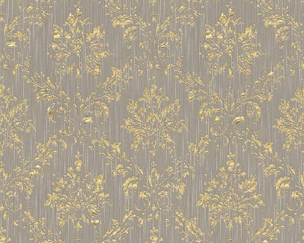 Artikelbild Tapete Textil Barock Vintage taupe gold Metallic Silk 30662-5